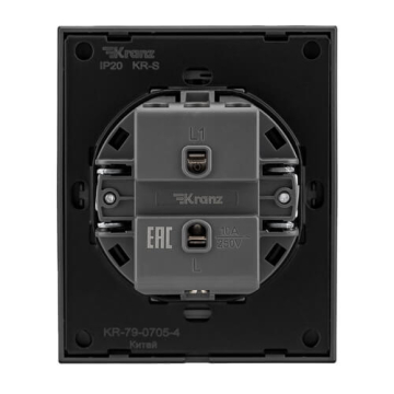 Кнопка Kranz SETE 1 кл с рамкой (антрацит) KR-79-0712-4