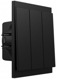 Выключатель Kranz SETE 3 кл 10А с рамкой (антрацит) KR-79-0707-4