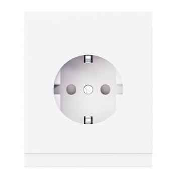 Розетка Kranz SETE со шторками 16А с рамкой (жемчуг) IP20 KR-79-0701-1
