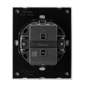 Выключатель Kranz SETE 1 кл 10А с рамкой (жемчуг) IP20 KR-79-0705-1