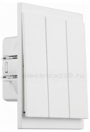 Выключатель Kranz SETE 3 кл 10А с рамкой (жемчуг) IP20 KR-79-0707-1