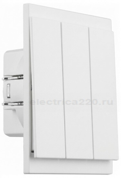 Выключатель Kranz SETE 3 кл 10А с рамкой (жемчуг) IP20 KR-79-0707-1