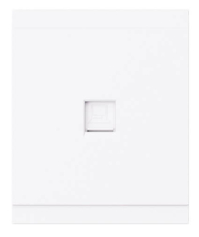 Розетка компьютерная KRANZ SETE RJ45 кат6 с рамкой (жемчуг) KR-79-0723-1