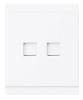 Розетка компьютерная двойная KRANZ SETE RJ45 кат6 с рамкой (жемчуг) KR-79-0724-1