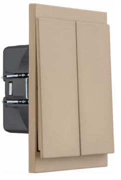 Выключатель Kranz SETE 2 кл 10А с рамкой (кашемир) KR-79-0706-2
