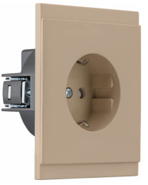 Розетка Kranz SETE со шторками 16А с рамкой (кашемир) IP20 KR-79-0701-2