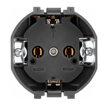 Розетка Kranz SETE со шторками 16А с рамкой (кашемир) IP20 KR-79-0701-2