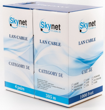 Витая пара F/UTP кат 5e 4х2х0.48 AWG24 Standart PVC IN SkyNet FTP 4x2x0,5 5е