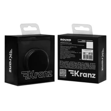 Терморегулятор Kranz Round Wi-Fi с рамкой (оникс) KR-78-0728-3
