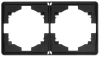 Рамка двухместная Kranz Round (оникс) KR-78-0752-3
