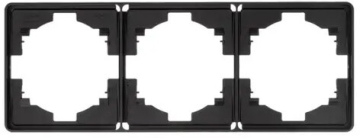 Рамка трехместная Kranz Round (оникс) KR-78-0753-3