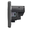 Розетка 16А с USB A+C быстрой зарядки 5В/3А Kranz Round с рамкой (титан) KR-78-0704-2