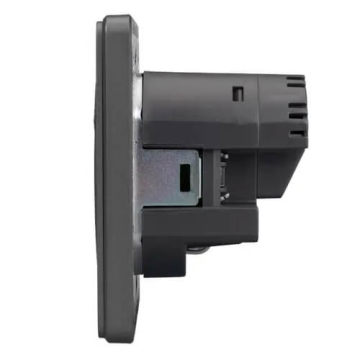 Розетка 16А с USB A+C быстрой зарядки 5В/3А Kranz Round с рамкой (титан) KR-78-0704-2