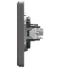 Розетка TV Kranz Round с рамкой (титан) KR-78-0723-2