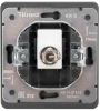 Розетка TV Kranz Round с рамкой (титан) KR-78-0723-2