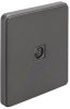 Розетка TV Kranz Round с рамкой (титан) KR-78-0723-2