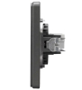 Розетка компьютерная Kranz Round RJ45 кат6 с рамкой (титан) KR-78-0724-2