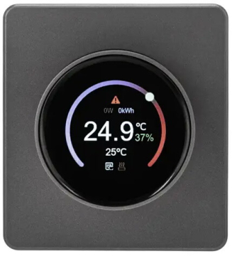 Терморегулятор Kranz Round Wi-Fi с рамкой (титан) KR-78-0728-2