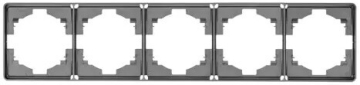 Рамка пятиместная Kranz Round (титан) KR-78-0755-2