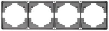 Рамка четырехместная Kranz Round (титан) KR-78-0754-2