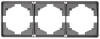Рамка трехместная Kranz Round (титан) KR-78-0753-2