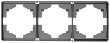 Рамка трехместная Kranz Round (титан) KR-78-0753-2