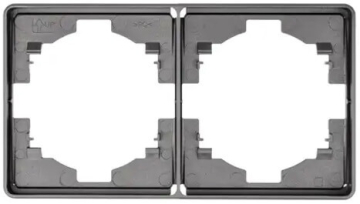 Рамка двухместная Kranz Round (титан) KR-78-0752-2