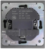 Розетка 16А с USB A+C быстрой зарядки 5В/3А Kranz Strong с рамкой (графит) KR-78-0704-6