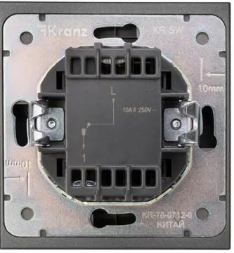 Кнопка Kranz Strong1 кл с рамкой (графит) KR-78-0712-6