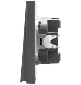 Перекрестный выключатель с подсветкой KRANZ STRONG с рамкой (графит) KR-78-0718-6