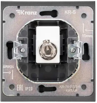 Розетка TV Kranz Strong с рамкой (графит) KR-78-0723-6