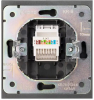 Розетка компьютерная Kranz Strong RJ45 кат6 с рамкой (графит) KR-78-0724-6