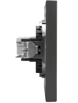 Розетка компьютерная Kranz Strong RJ45 кат6 с рамкой (графит) KR-78-0724-6