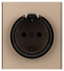 Розетка Kranz Strong с крышкой 16А с рамкой (шелк) KR-78-0702-8