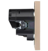 Розетка 16А с USB A+C быстрой зарядки 5В/3А Kranz Strong с рамкой (шелк) KR-78-0704-8