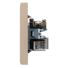 Розетка TV+компьютерная Кат6 Kranz Strong с рамкой (шелк) KR-78-0722-8
