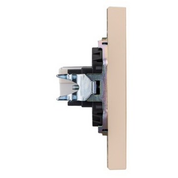 Розетка компьютерная Kranz Strong RJ45 кат6 с рамкой (шелк) KR-78-0724-8