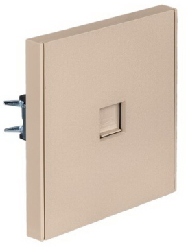 Розетка компьютерная Kranz Strong RJ45 кат6 с рамкой (шелк) KR-78-0724-8