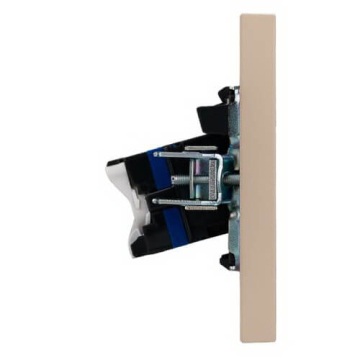 Розетка компьютерная двойная Kranz Strong RJ45+RJ45 кат6 с рамкой (шелк) KR-78-0725-8