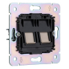 Розетка компьютерная двойная Kranz Strong RJ45+RJ45 кат6 с рамкой (шелк) KR-78-0725-8