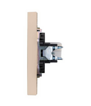 Розетка компьютерная Kranz Strong RJ45 кат6 с рамкой (шелк) KR-78-0724-8
