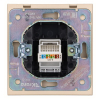 Розетка компьютерная Kranz Strong RJ45 кат6 с рамкой (шелк) KR-78-0724-8