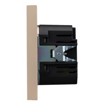 Розетка USB-A+Type-C Kranz Strong 3А с функцией быстрой зарядки с рамкой (шелк) KR-78-0734-8