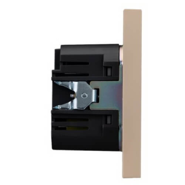 Розетка USB-A+Type-C Kranz Strong 3А с функцией быстрой зарядки с рамкой (шелк) KR-78-0734-8