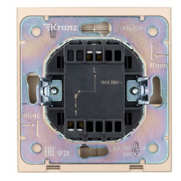 Кнопка Kranz Strong1 кл с рамкой (шелк) KR-78-0712-8