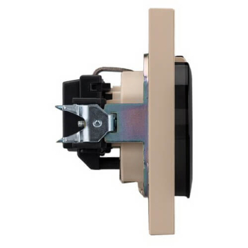 Розетка Kranz Strong с крышкой 16А с рамкой (шелк) KR-78-0702-8