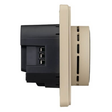 Терморегулятор Kranz Round Wi-Fi с рамкой (шелк) KR-78-0728-7