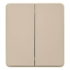 Выключатель Kranz Round 2 кл с рамкой (шелк) KR-78-0706-7