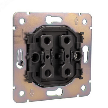 Выключатель Kranz Round 2 кл с рамкой (шелк) KR-78-0706-7