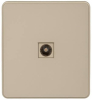 Розетка TV Kranz Round с рамкой (шелк) KR-78-0723-7
